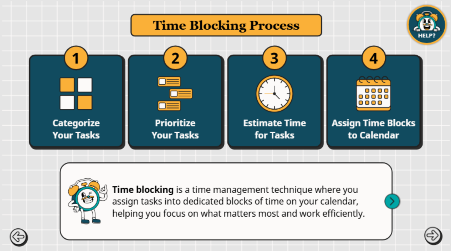 Slide 1.3 - Time Blocking Process - Intro 1
