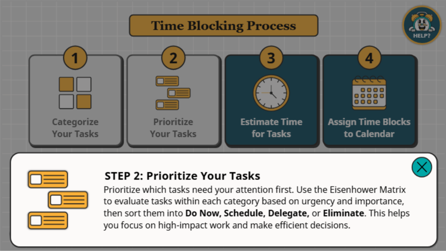 Slide 1.3 - Time Blocking Process - Step 2 Layer