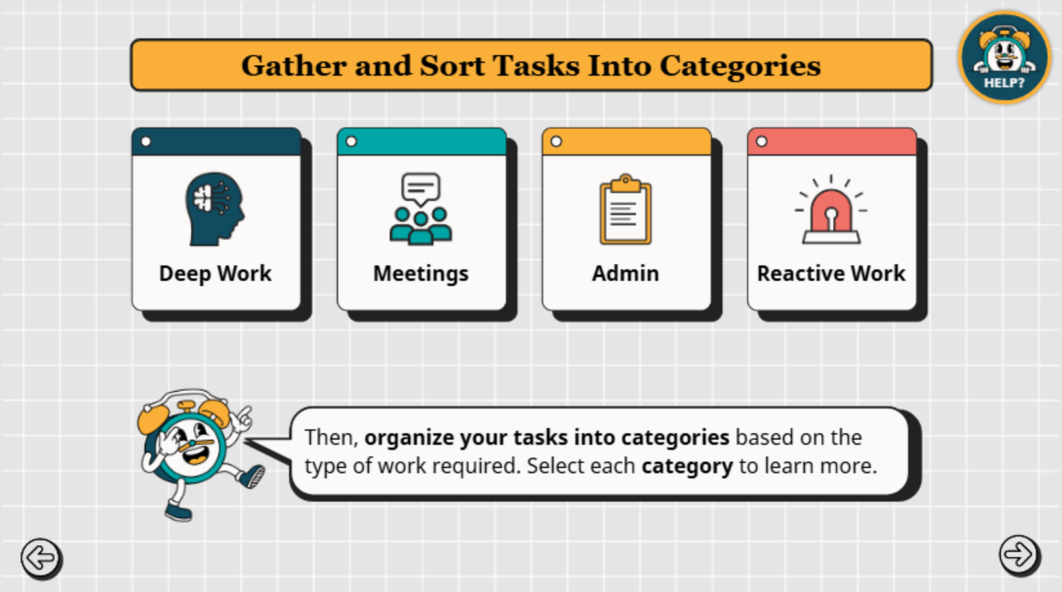 Slide 2.1 - Gather and Sort Tasks Into Categories - Intro 2